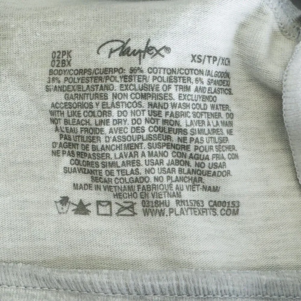 Playtex Nursing Pullover Sleep Bra Wireless Wicking Cool Comfort Set of 2 XS NEW